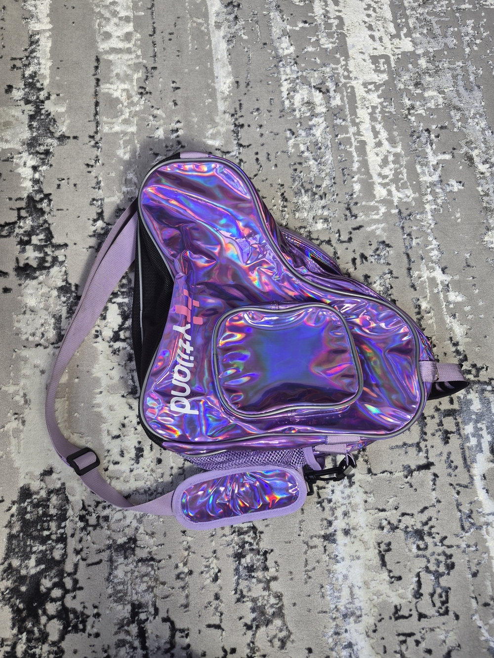 Holographic Roller Skate Bag Kids Breathable Durable Splashproof Storage Options
